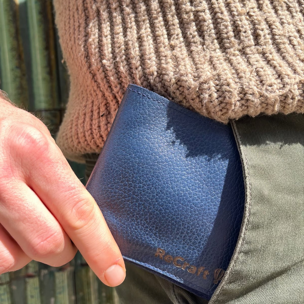 Portefeuille en cuir grainé